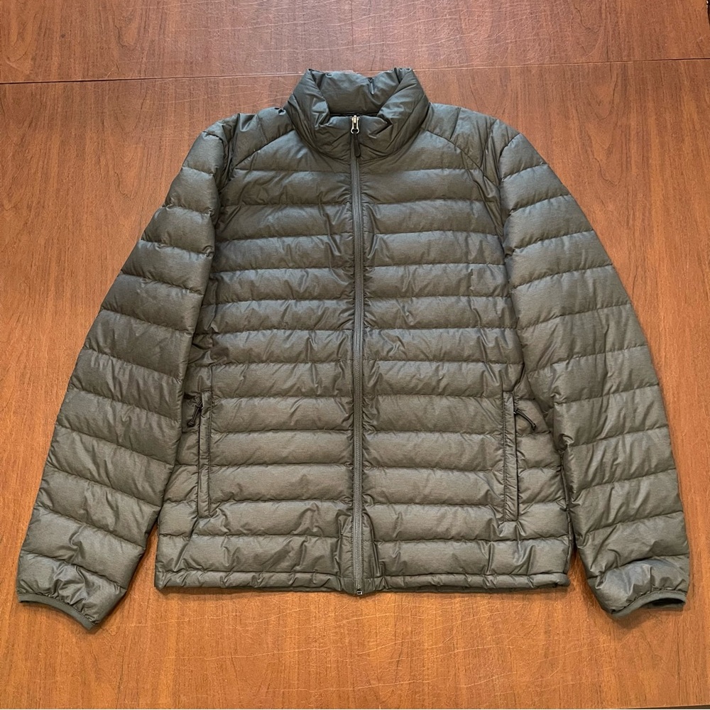 Heatkeep Gunmetal Gray Ultra Lightweight Packable Quilted Down Puffer Jacket M